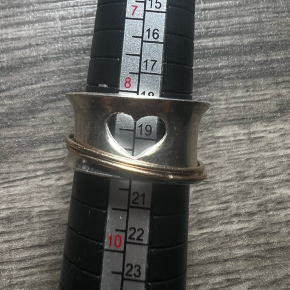 Brave Love Spinner ring Sterling silver with 10k Gold - Picture 7 of 7